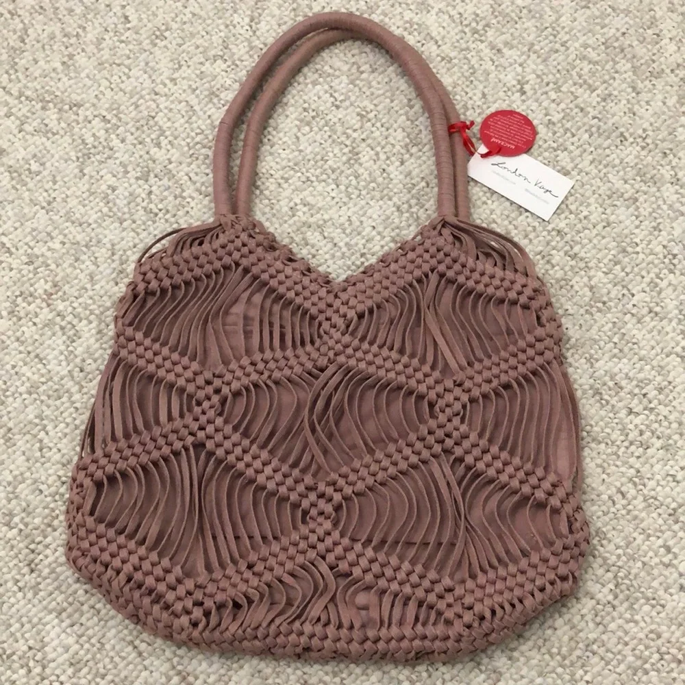 London Kaye Dusty Rose Hobo Bag - Picture 1 of 10